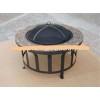 Supply Round mosaic cast iron outdoor fire pit table and mesh cover