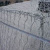 Galvanized gabion is a cage, cylinder, or box filled with rocks,