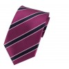 Men′s 100% Polyester Casual Style Stripes Small MOQ Own Logo Strip Tie Purple