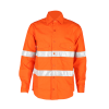 Optional 100% cotton safety factory worker shirt with reflective strips