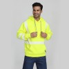 Long sleeve safety work shirt with hood